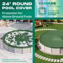 Yankee Emerald Series Pool Covers for Above Ground Pools, Round 24 ft