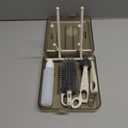 Travel Bottle Brush, Travel Bottle Cleaner Kit with Bottle Drying Rack, Transparent Coffee