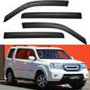 Window Visors Rain Guards Shield for 2009 2010 2011 2012 2013 2014 2015 Honda Pilot, Out-Channel Window Vent Wind Deflectors Visors Shades for 09-15 Pilot