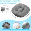 Fumete 8 Pcs 16 Inch Round Floor Cushions for Kids and Toddlers, Flexible Seating Classroom Furniture Floor Pillow for Home, Daycare, Preschool, Yoga and Meditation (Gray), 40 x 40 x 9 cm/ 16 x 16 x 3.6 inches