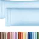 Body Pillowcases Set of 2-20x54 Long Body Pillow Case - Soft Body Pillow Cover for Sleeping & Side Sleepers - Comfy, Breathable & Wrinkle Free - Machine Washable w/Envelope Enclosure (Light Blue)