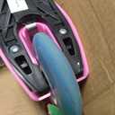 Self Balancing Kick Scooter with Light Up Wheels, Extra Wide Deck, 3 Wheel Platform, Foot Activated Brake, 75 lbs Limit, Kids & Toddlers Girls or Boys, for Ages 3 and Up