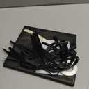 Pink and Black Heart Balloons, 10 Pcs Baby Pink Cream Heart Shaped Balloon with Black Bow Ribbon, 18 Inch Pink Sand White Foil Balloons for Brithday Baby Shower Wedding Valentines Party Decoration