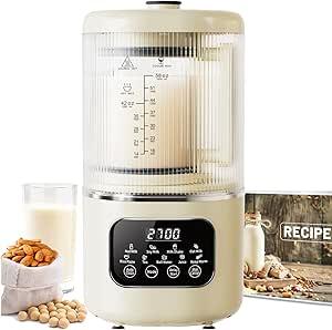 58oz Nut Milk Maker Machine, 10 in 1 Automatic Nut Milk Maker with 20 Blades, LED Display, Soy Milk Maker with 24H Delay Start&12H Keep Warm, Almond Milk Maker for Homemade Oat, Milk Shake, Cream 