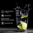 JGIRL unbreakable Plastic Drinking Glasses [Set of 6] Shatterproof Drinking Cups, reusable Drinking Tumblers, Plastic glass cup, Drinking cup, Dishwasher Safe (white)
