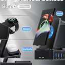 Wireless Charger for Samsung,300W 10 in 1 Wireless Charging Station, 65W USB C Fast Charging Stand for Samsung S25 Ultra/S24/S23/S22/Note 20,Galaxy Watch Ultra7/6/5,Galaxy Buds (Not for Apple Watch)