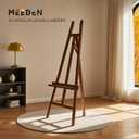 MEEDEN Wooden Easel Display Stand: Adjustable Art Easels for Sign, A Frame Painting Easel for Canvas up to 60", Ideal for Artist Adults Drawing Picture Poster - Walnut, Medium