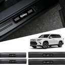Scratch Resistant Door Sill Protector ABS for Grand Highlander (Include Hybrid) & TX TX350 500h 550h+ Protective Cover Film Compatible with LE/XLE/Limited/Platinum Trims Grand Highlander Accessories
