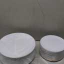 KIRE 100PCS Disposable Plates - White with Gold Rim for Christmas Party/Wedding - Includes 50Pieces 10.25inch Dinner and 50Pieces 7.5inch Dessert/Salad Plates