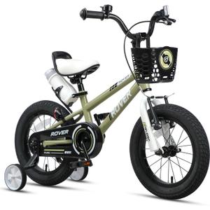 Glerc Rover Kids Bike, 12-18 Inch Boys Bike for 2-9 Years Old Children, Kids Bicycle with Water Bottle & Basket & Training Wheels, Multiple Colors