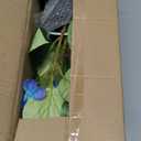 Hollyone Blue Hydrangea Artificial Flowers in Pot Large Silk Three-Head Hydrangeas Flowers Fake Flowers Arrangements for Indoor Home Office Kitchen Table Centerpieces Wedding Decorations