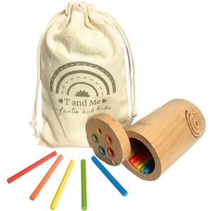 Sticks Kids Travel Size, Montessori Wooden Learning Toys for Toddlers 1-3, Sensory & Educational