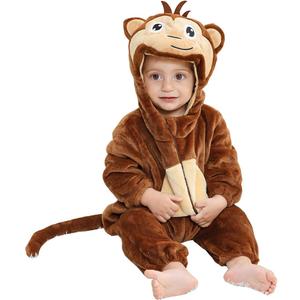 CuteOn Toddler Halloween Costume Onesie Cosplay Romper Christmas Infants Baby Costume Monkey (2-3T, Brown)