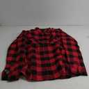 Alimens & Gentle Men's Button Down Regular Fit Long Sleeve Plaid Flannel Casual Shirts (Large Tall, Red/Black Plaid)
