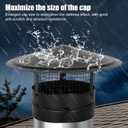 7Inch Chimney Cap,7 Inch Adjustable Stainless Steel Chimney Cap,304 Steel Round Rain Cover with Mesh Screen,Universal Cone Top Roof Cap for Wood/Oil Stove Vent,Weatherproof & Easy Installation