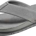 Reef Ojai Men's Sandal, Premium Suede, Soft Cushion Footbed (12, Grey)