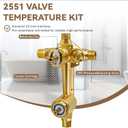 2551 Pressure Balancing Valve, Shower Diverter with Built-In 3-Function Transfer, Compatible with Posi-Temp Trim Valve, 1/2 CC/IPS Connections, Brass 4-Port for Bathtub and Shower