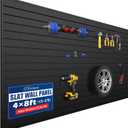 Slat Wall Paneling 4x8 FT Black Slatwall Panels – Heavy-Duty PVC Garage Wall Storage System, Easy-Install Slats for Garage Slat Wall Storage Systems, Garage Organization, Bike Rack & Home Storage