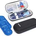 YOUSHARES Insulin Cooler Travel Case, GLP-1 Diabetic Medicine Cooling Bag for Zepbound for Mounjaro Pen, Refrigerated Diabetes Supplies Organizer with 2 TSA Approved Ice Pack