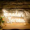 Ramadan Kareem Neon Sign for Wall Decor, Mubarak Light Up Sign, Moon Star Neon Light Decor for Home Party Eid Kareem Wall Decoration