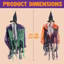 JOYIN 4 Pcs 19.6 Hanging Witch Halloween Decorations Outdoor Indoor Flying Haunted House Scary Decor for Lawn Garden Yard