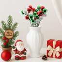10 Pcs Christmas Ball Ornaments 7.9 Inch Red Green Gold Christmas Tree Picks for Holiday Wedding Vase Fillers Xmas Tree Topper DIY Wreath Crafts Decor (Red,Green,White)