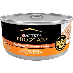Purina Pro Plan Complete Essentials High Protein Cat Food Gravy, Wet Cat Food Chicken Entree - (Pack of 24) 5.5 oz. Cans, Best By: JUL 2028