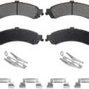 Rear Semi-Metallic Brake Pads Set for Chevy Silverado 1500 for GMC Sierra 1500 2001-2006, Suburban 1500 4WD, Tahoe 4WD, Yukon XL 1500 00-06, for Cadillac Escalade ESV EXT 4WD, Avalanche 1500 02-06