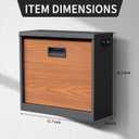 Wall Mount Mailbox for House Outside, Large Capacity Mailboxes, Outside Package Delivery Box for Home, Office, School to Collect Package and Mail, Small