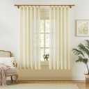 KangBang Pinch Pleated Sheer Curtains 72 Inches Long 2 Panels, 42"W x 72"L