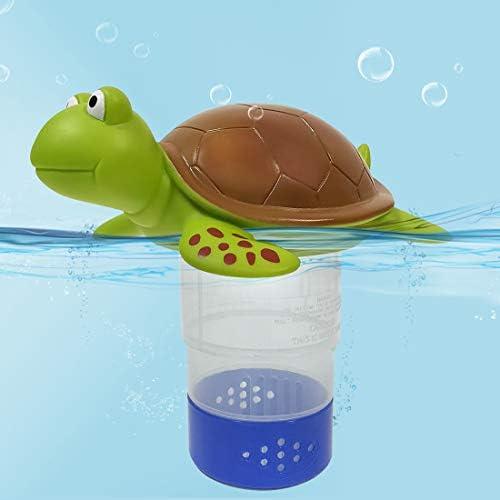 Blufree Chlorine Floater, Floating Chlorine Dispenser for Pools, Cute Turtle Pool Chlorines Floater, Large Capacity Chlorines Pool Floater w/Adjustable Release