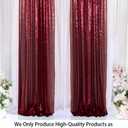 ShinyBeauty Sequin Backdrop 4 Panels Burgundy 2FTx8FT Fabric Photo Curtains for Party Baby Shower Glitter Backgrounds Burgundy, 24"W x 96"L (Pack of 4)