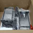 2 Pack Modern Farmhouse Outdoor Wall Lights,IP65 Waterproof & All-Metal Build,Textured Tempered Glass for Soft, Elegant Glow for Porch, Garage, Front Door