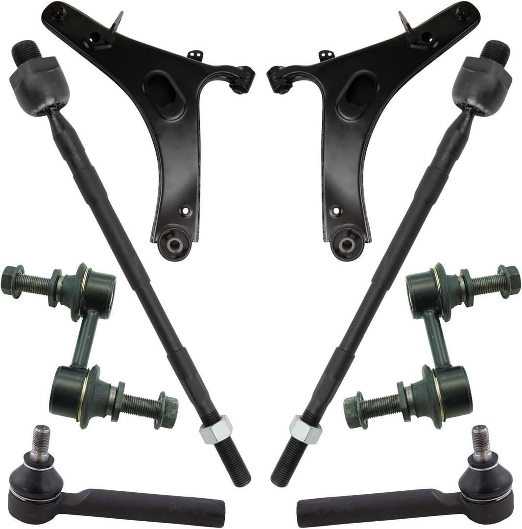TRQ Front Steering & Suspension Kit Control Arm with Ball Joint Sway Bar Stabilizer Link Tie Rod Compatible with 2006-2007 Subaru B9 Tribeca 2008-2014 Tribeca