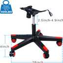 Frassie 28 Inch Nylon Gaming Office Chair Base Replacement Swivel Set Chair Base with Bottom Plate Stand Cylinder, 5 Casters