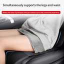 Car Seat Leg Extension with Lumbar Support, Extension Pad for General Motors Car Seats, Leg and Waist Support for Car Travel, Nappa Leather Memory Foam (Black)