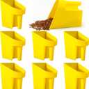 8 Pcs Feed Scoop Plastic Enclosed Heavy Duty Stackable Feed Scoop for Horse Chicken Livestock Animal Ranchers Homesteaders Farmers,2 Qt
