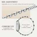 Stainless Steel Dressy Band for Apple Watch for Women Series11/10/9/8/7/6/5/4/3/2/1/SE/Ultra Compatible with 41mm 40mm 38mm 42mm 46mm 49mm 45mm 44mm Bands,Adjustable Designer Metal Strap for iWatch