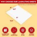 CAREGY Thermal Laminating Pouches, 520 Pack 3 Mil, 9 x 11.5 Inches Laminating Sheets Paper for Laminator, Clear, Letter Size, Office and School Supplies