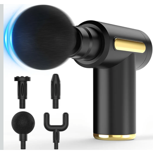 Massage Gun, Small Travel Tool, Massage Gun Deep Tissue,Percussion Handheld Portable Muscle Massager Tool for Full Body Pain Relief, Ideal Gifts for Men, Women(Black)