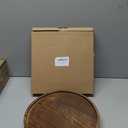 12 inch Large Round Decorative Tray Wood Bathroom Counter Organizer Farmhouse Kitchen Decor Wooden Riser for Perfume Soap Dish Wood Decorative Candle Holders for Home Decor Brown Table Centerpieces