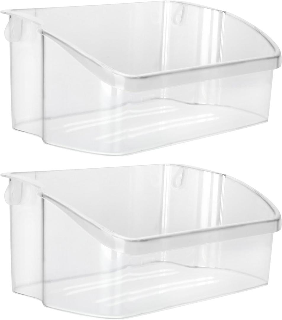NEW UPGRADED 2 Pack 240324502 Refrigerator Door Shelf Bins for Frigidaire,Kenmore,Crosley Refrigerator Replacement Parts Replaces 240324510,AP2549806,844402, EA429767,PS429767,LFSS2312TF0 Fridge Bin