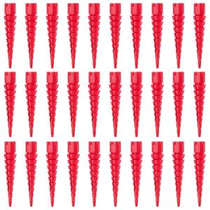 30 Pcs Wood Anchor, Stripped Screw Hole Repair Kit for Wood, Door Hinge Screw Hole Repair Fits Screws Sizes #2 to #16, Red