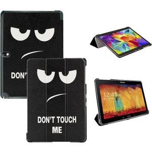 Tri-Fold Case Compatible with Samsung Galaxy Note 10.1 inch SM-P600 P601 P605 Tablet and Samsung Galaxy Tab Pro 10.1 SM-T520/T525(2014 Edition) - Premium PU Leather Tri-Fold Cover with Auto Sleep/Wake (One Size, Big Eyes)