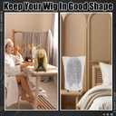 3 x 2 Pack Wig Stand with 2 Pcs Wig Dust Bags, Wig Holder Hat Display with Wig Bag for Women Multiple Wigs - Wig Party Kit for Salon Home Travel Use (White)