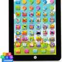 Kids Learning Pad/Tablet Interactive Toddler Toys with 6 Games to Words Numbers Alphabets Music and Multiple Modes,Educational Learning Toys for 2 3 Year Old Kids Boys and Girls(White)