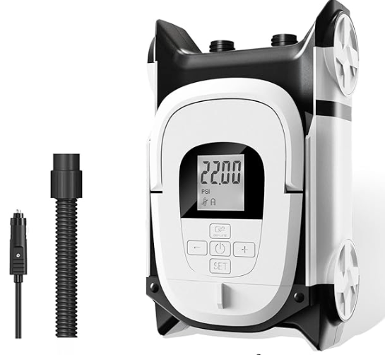 Paddle Board Pump Electric with Auto-Off Function Dual Motor for Inflatable SUP and Boat, Portable Electric Air Pump for Paddleboard with Car Power Connector and Kayak Accessories