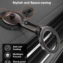 Smolink Tesla Phone Mount, All Metal Strong Magnet Magnetic Phone Holder for Car Dashborad and Tesla Model 3/Y/S/X, Foldable Hidden for MagSafe Car Mount Fit for iPhone All Phones, Black