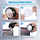 Cabilock Computer Rear View Mirror 3-Inch Magnifying Acrylic Desk Mirror for Office Cubicle Safety and Enhanced Blind Spot Visibility