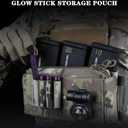Molle Glow Stick Pouch Organizer Sleeve, Tactical Chem Light Stick Holder Storage Pouch for Tactical Vest Plate Carrier